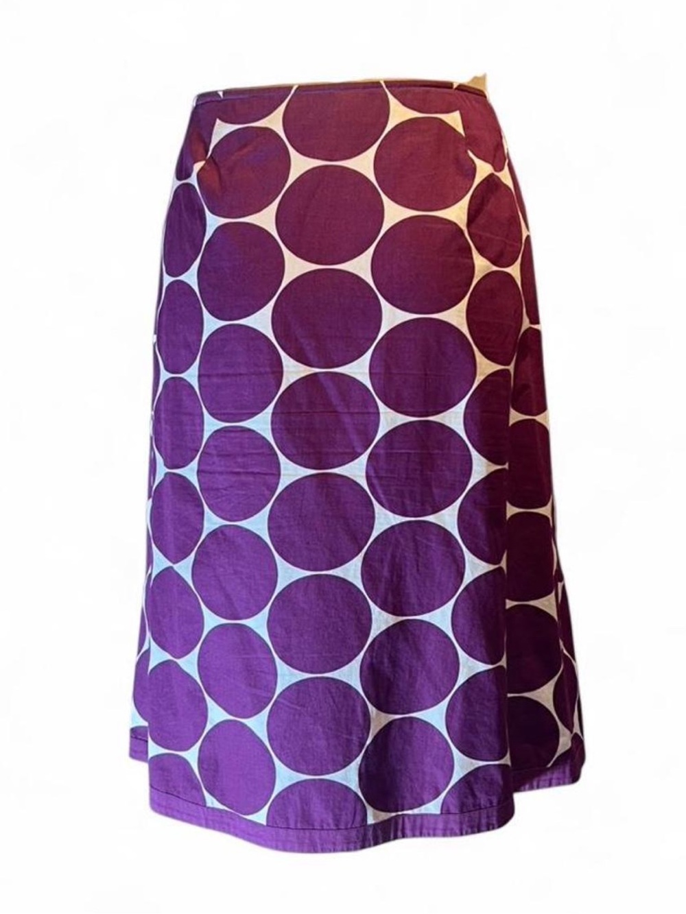 💟Boden Purple Polka Dot Midi Skirt • 100% Cotton • Size 10L - Picture 2 of 4